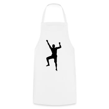 Climbing Power Man – Boulder Challenge - Cooking Apron - white - Front - AI Model Male 185 dark (185cm)