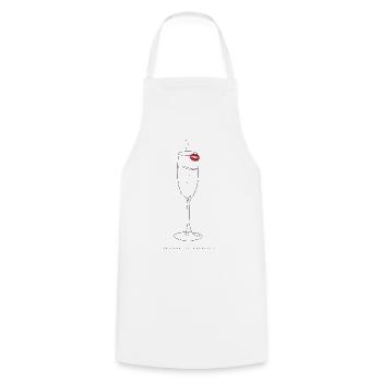 Bad Habits Taste Like Bubbles – Lustiges Lippen St - Kochschürze - Weiß - Vorne - AI Model Male 185 dark (185cm)