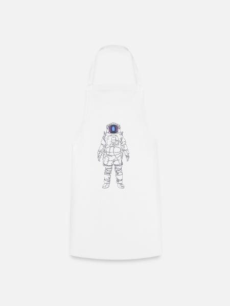 Violetter Nebelastronaut - Kochschürze - Weiß