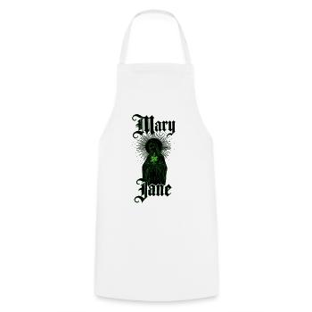 Mary_color_green_nowe1 - Kochschürze - Weiß - Vorne - AI Model Male 185 dark (185cm)