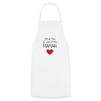 Mum / Mom / Baby / Mummy / Mother's day / Birth - Cooking Apron - white - Front - AI Model Male 185 dark (185cm)