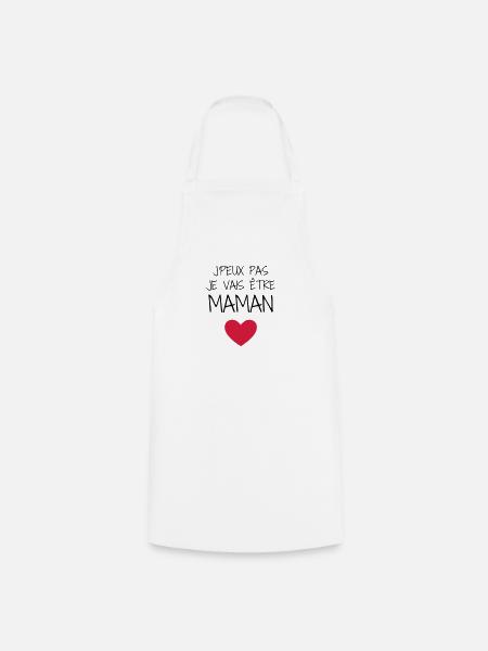 Maman / Fête des Mère / Enfant / Mere / Bébé - Tablier de cuisine - blanc