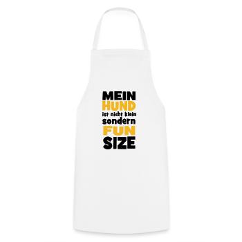 Hund - Kochschürze - Weiß - Vorne - AI Model Male 185 dark (185cm)