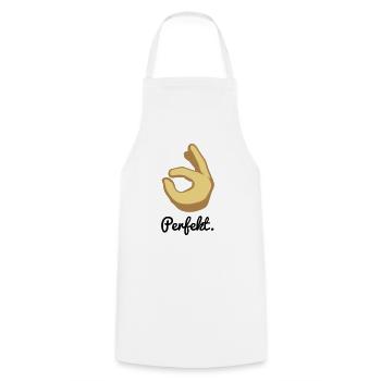 Perfekt. - Kochschürze - Weiß - Vorne - AI Model Male 185 dark (185cm)