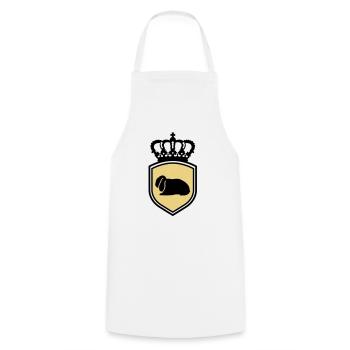 NHD emblem Dwarf Lop rabbit coat of arms crown - Cooking Apron - white - Front - AI Model Male 185 dark (185cm)