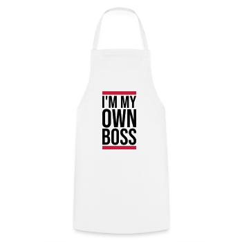 My Own Boss - Cooking Apron - white - Front - AI Model Male 185 dark (185cm)