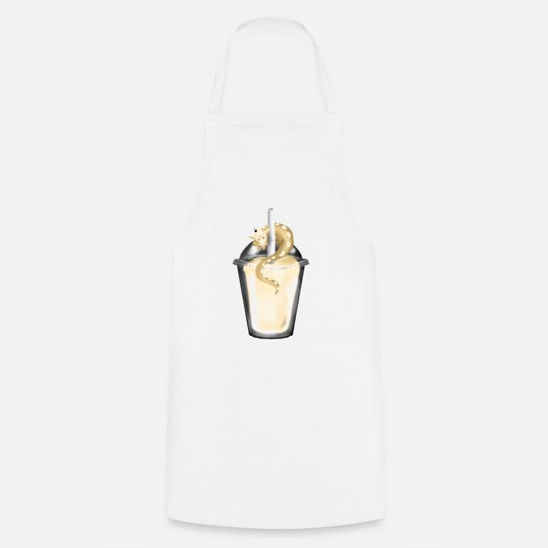 Milkshake with dragon - Cooking Apron - white
