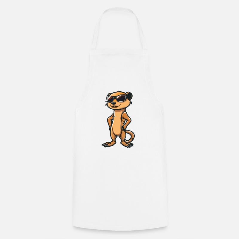 Meerkat Comic Cool - Cooking Apron - white