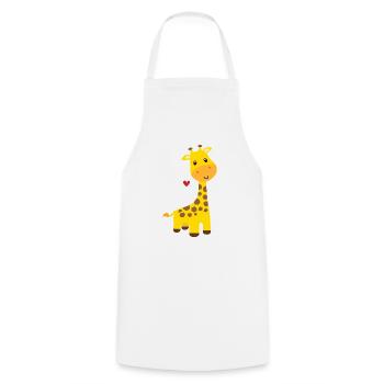 Giraffe - Cooking Apron - white - Front - AI Model Male 185 dark (185cm)
