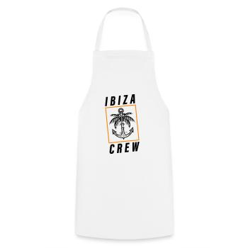 Ibiza Crew Anchor Palm Tree Holidays - Tablier de cuisine - blanc - Devant - AI Model Male 185 dark (185cm)