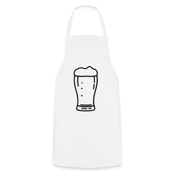 Bière - Tablier de cuisine - blanc - Devant - AI Model Male 185 dark (185cm)