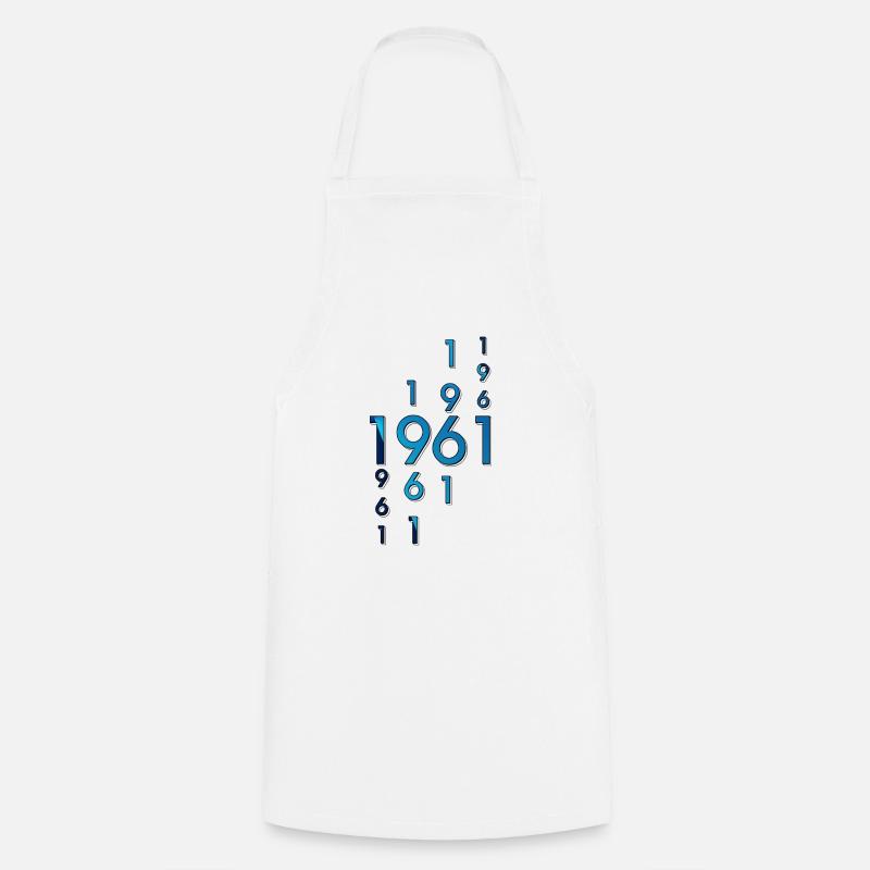 1961 year birth - Cooking Apron - white