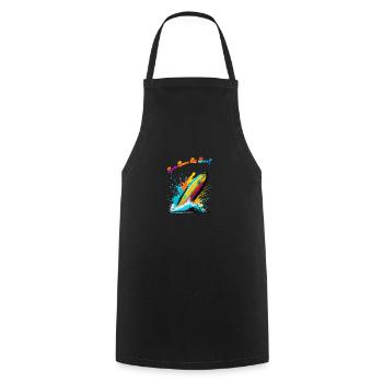 Sea sun & surf - Cooking Apron - black - Front - AI Model Male 185 dark (185cm)