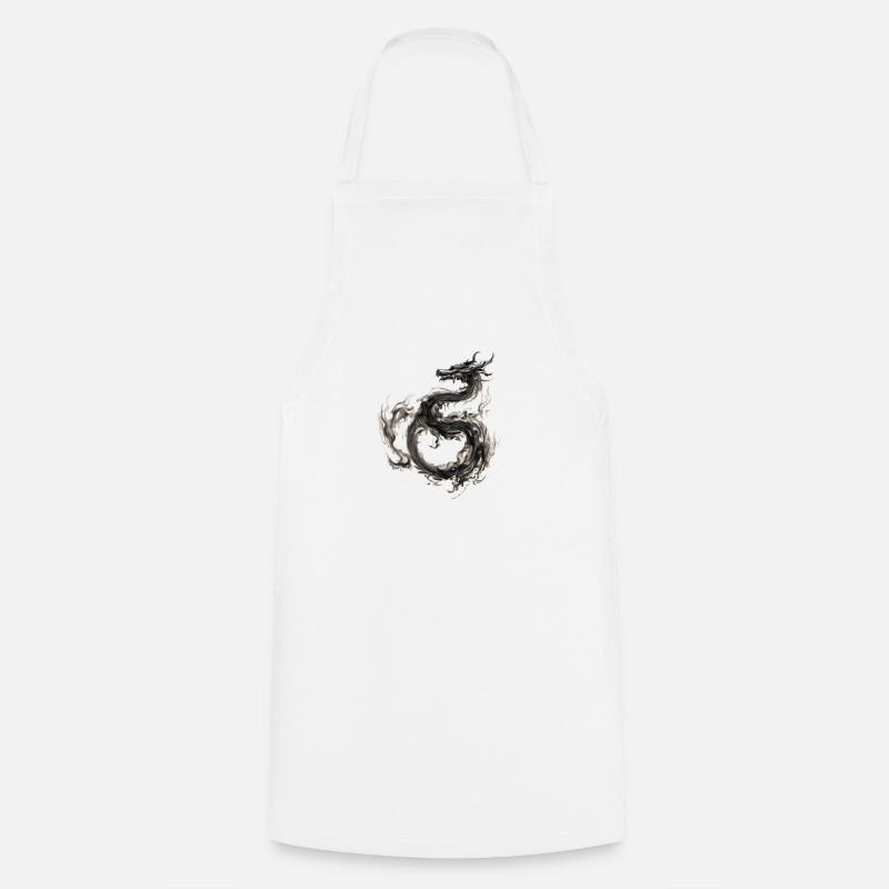 Drache - Kochschürze - Weiß