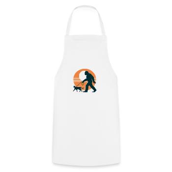 Chat Bigfoot - Tablier de cuisine - blanc - Devant - AI Model Male 185 dark (185cm)