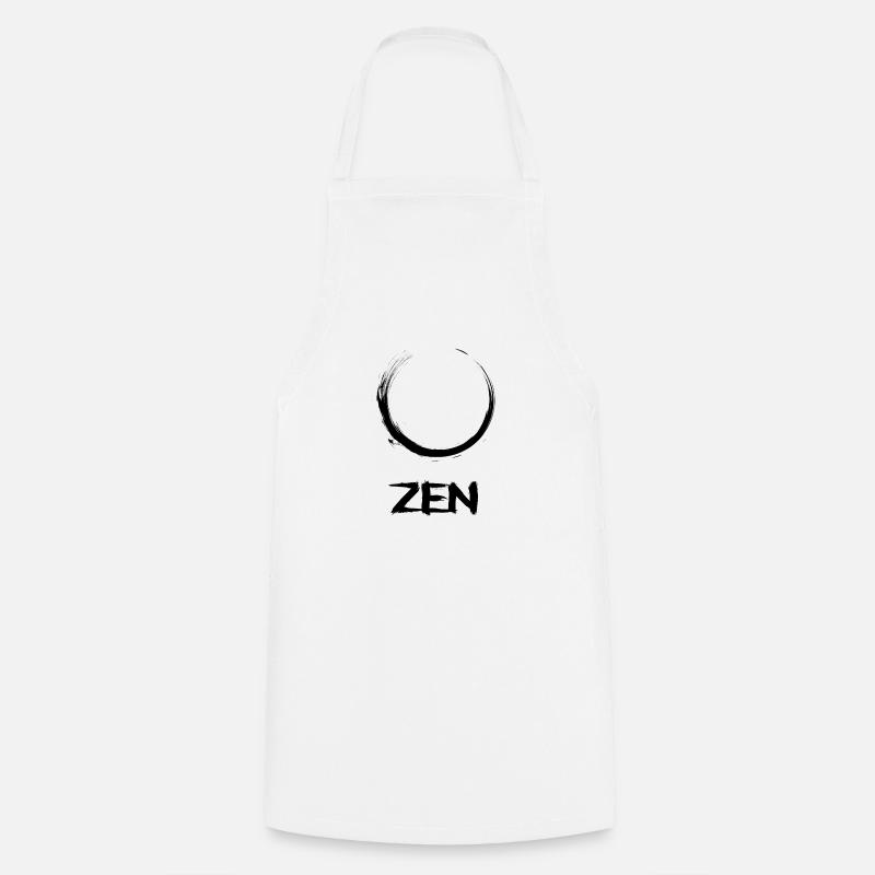 Bouddhisme Zen méditation pleine conscience - Tablier de cuisine - blanc
