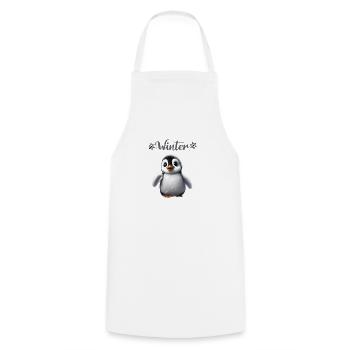 Süßer Baby Pinguin im Winter - Kochschürze - Weiß - Vorne - AI Model Male 185 dark (185cm)