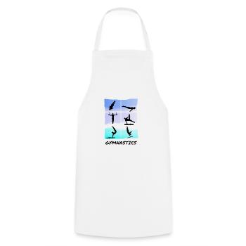 Gymnastics, Gymnastics - Men's Gymnastics - Cooking Apron - white - Front - AI Model Male 185 dark (185cm)