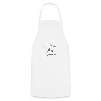 Merry Christmas - Cooking Apron - white - Front - AI Model Male 185 dark (185cm)