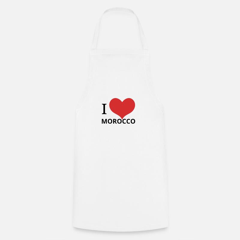 I LOVE MOROCCO - Cooking Apron - white