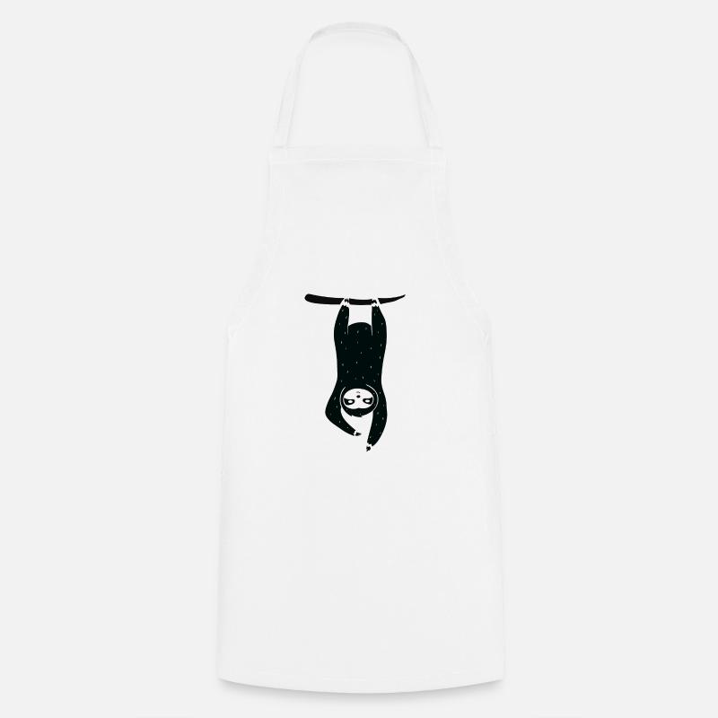 Sloth - Sloth / Relax - Chilling - Cooking Apron - white