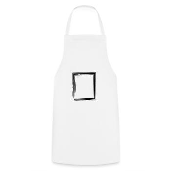 Frame Sketch Drawing - Cooking Apron - white - Front - AI Model Male 185 dark (185cm)