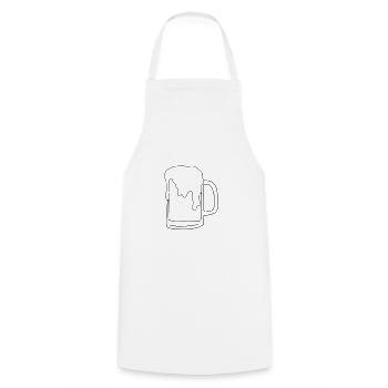 Beer Drawing Party Celebrate Black - Cooking Apron - white - Front - AI Model Male 185 dark (185cm)
