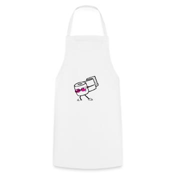 Papier toilette Cadeau Dabbing - Tablier de cuisine - blanc - Devant - AI Model Male 185 dark (185cm)