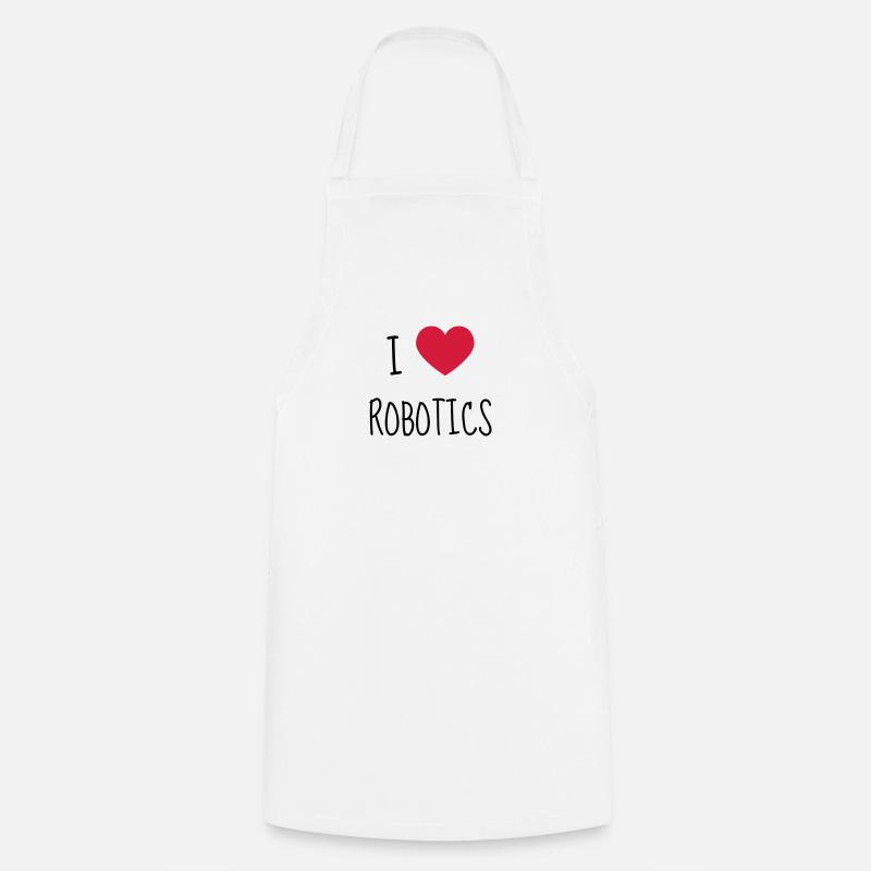 Robotik / Roboter / Robot / Robotics - Kochschürze - Weiß