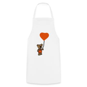 ours avec ballon - Tablier de cuisine - blanc - Devant - AI Model Male 185 dark (185cm)
