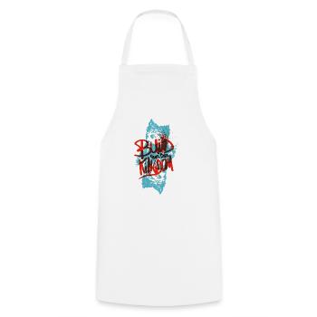 Build Your Own Kingdom ! Only One Place - Cooking Apron - white - Front - AI Model Male 185 dark (185cm)