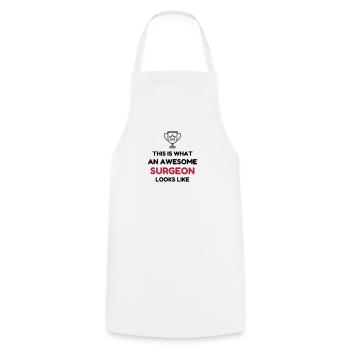 Doctor Arzt Surgeon Chirurg Surgery Chirurgie - Cooking Apron - white - Front - AI Model Male 185 dark (185cm)