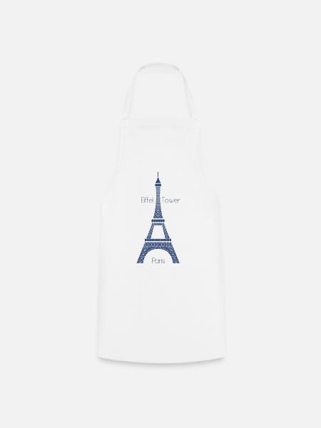 Eiffel Tower - Kochschürze - Weiß