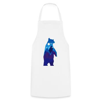Résumé de l'ours - Tablier de cuisine - blanc - Devant - AI Model Male 185 dark (185cm)