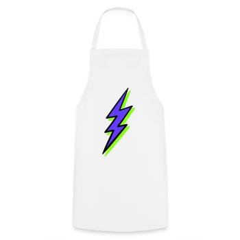 Rayon abstrait dans les tons néon - Tablier de cuisine - blanc - Devant - AI Model Male 185 dark (185cm)