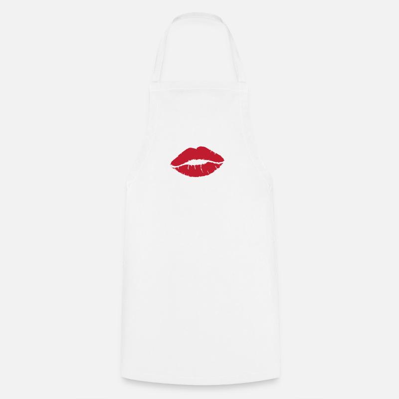 Baiser Rouge - Tablier de cuisine - blanc