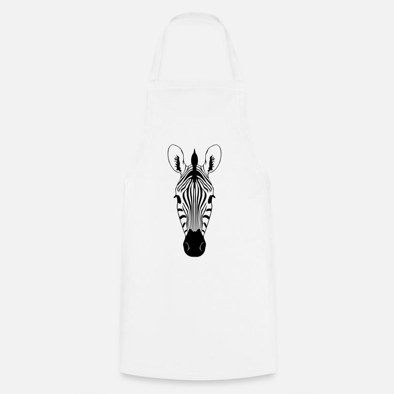 Zebra Illustration - Cooking Apron - white