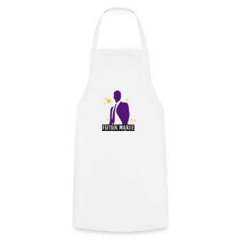 futur marié - Tablier de cuisine - blanc - Devant - AI Model Male 185 dark (185cm)