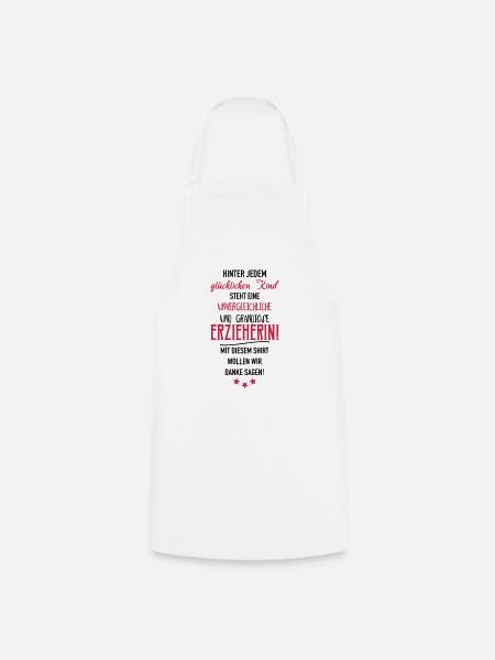 Erzieherin Shirt - Kochschürze - Weiß