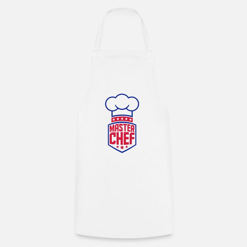 Cool Master Star Chef Logo - Cooking Apron - white