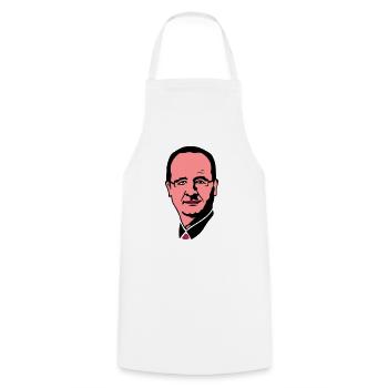 francois hollande president polit - Kochschürze - Weiß - Vorne - AI Model Male 185 dark (185cm)