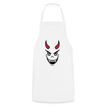 Conception du visage du diable maléfique - Tablier de cuisine - blanc - Devant - AI Model Male 185 dark (185cm)