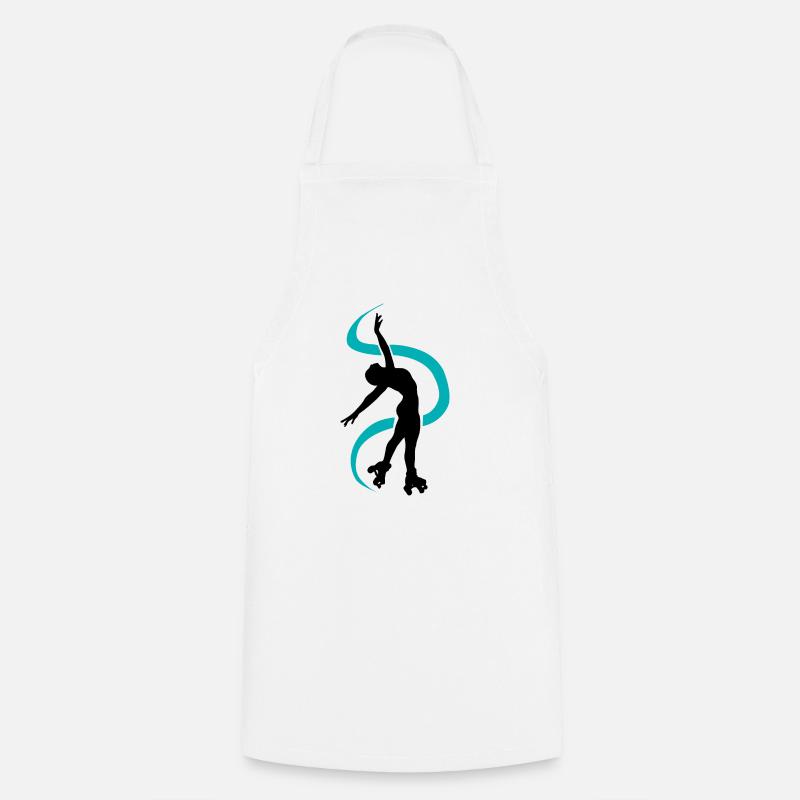 Silhouette patineuse quad danse - Tablier de cuisine - blanc