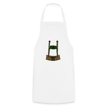 leather pants - Cooking Apron - white - Front - AI Model Male 185 dark (185cm)