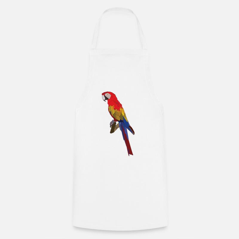Le perroquet - Tablier de cuisine - blanc