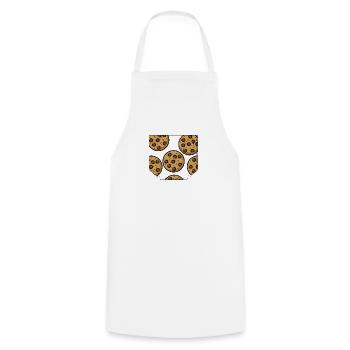 Idée cadeau Biscuits de poitrine - Tablier de cuisine - blanc - Devant - AI Model Male 185 dark (185cm)