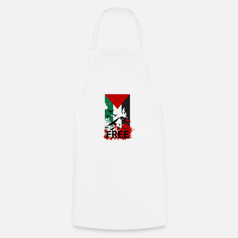 sang libre de gaza - Tablier de cuisine - blanc