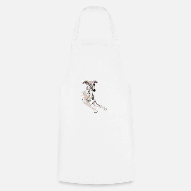 Whippet élégant - Tablier de cuisine - blanc