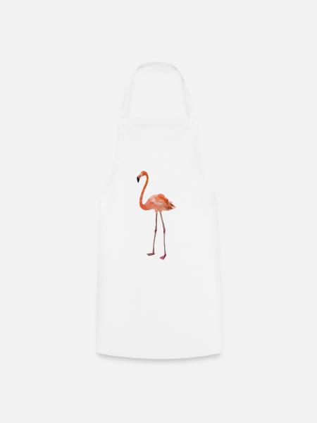 Flamingo - Kochschürze - Weiß