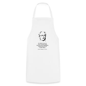 Goethe: Ein jeder lernt nur, was er lernen kann; - Kochschürze - Weiß - Vorne - AI Model Male 185 dark (185cm)